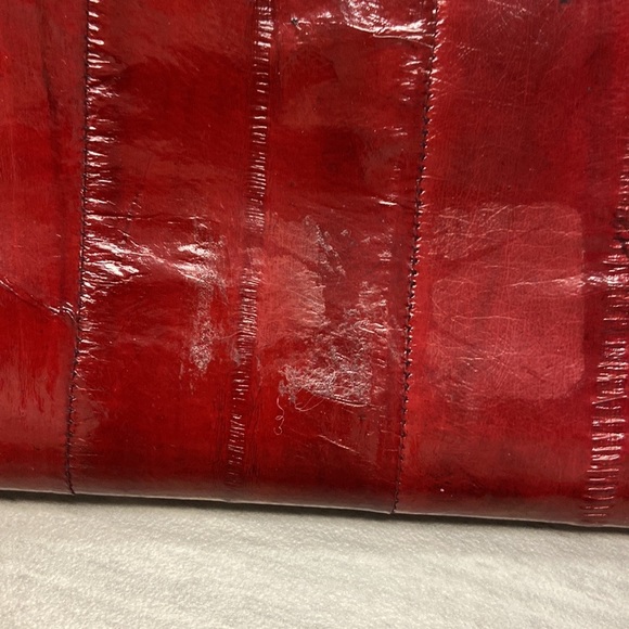 Vintage Genuine Eel Skin Kiss Lock Wallet - Picture 13 of 16